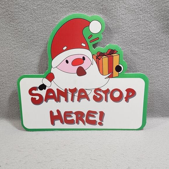 8 Pc Christmas Cut Out Yard Lawn Art Signs Stakes Walkway Outdoor Decorations - Picture 9 of 14